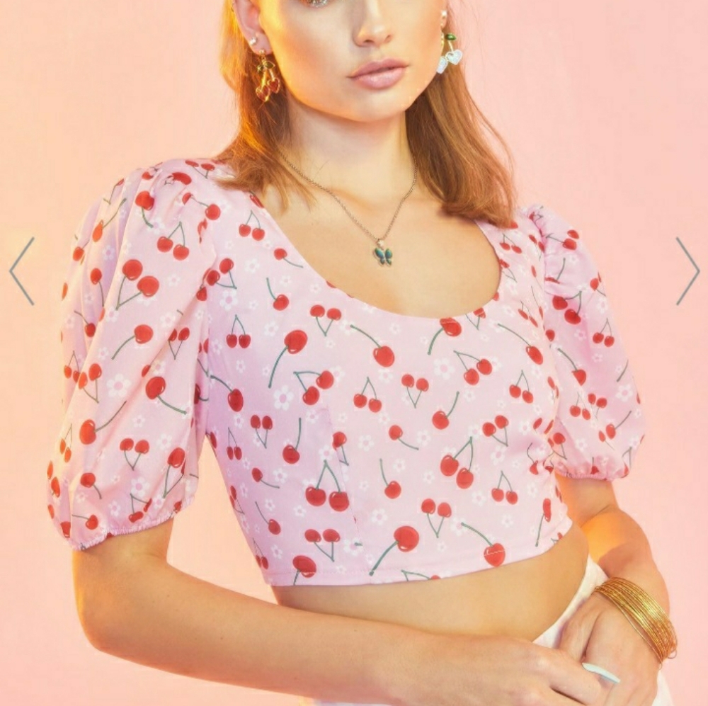 🍒 Sugar Thrillz Cherry Crop Top